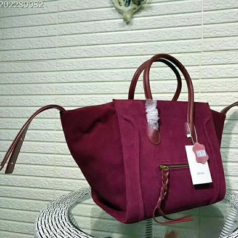 Celine Medium Luggage Phantom Bag in Baby Calfskin Leather in Maroon Celine Medium Luggage Phantom Bag in Baby Calfskin Leather in Maroon
