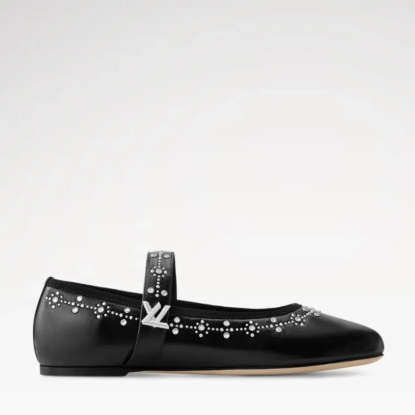 Louis Vuitton Romy Flat Ballerina Black 1AIBWJ Louis Vuitton Romy Flat Ballerina Black 1AIBWJ