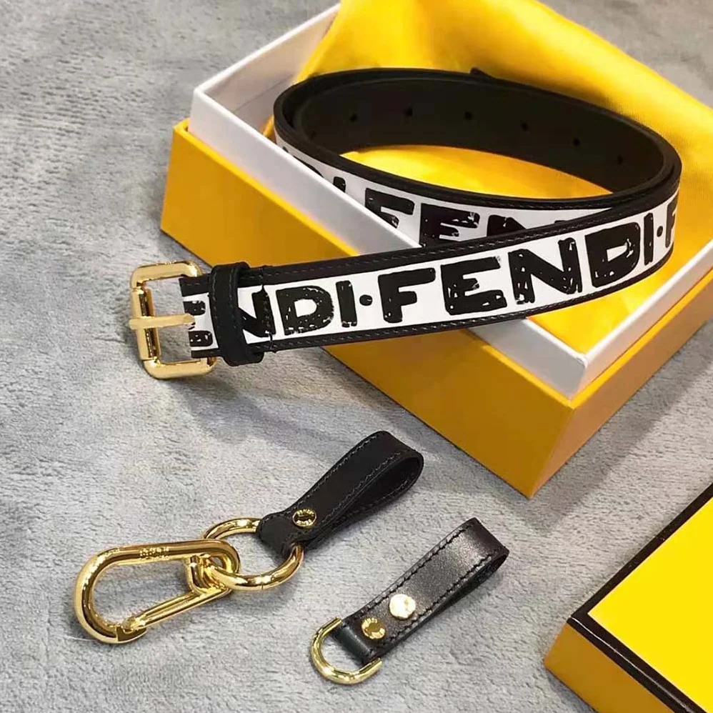 Fendi Multi-accessorized Fendi Belt with Key Ring and Clip for Women