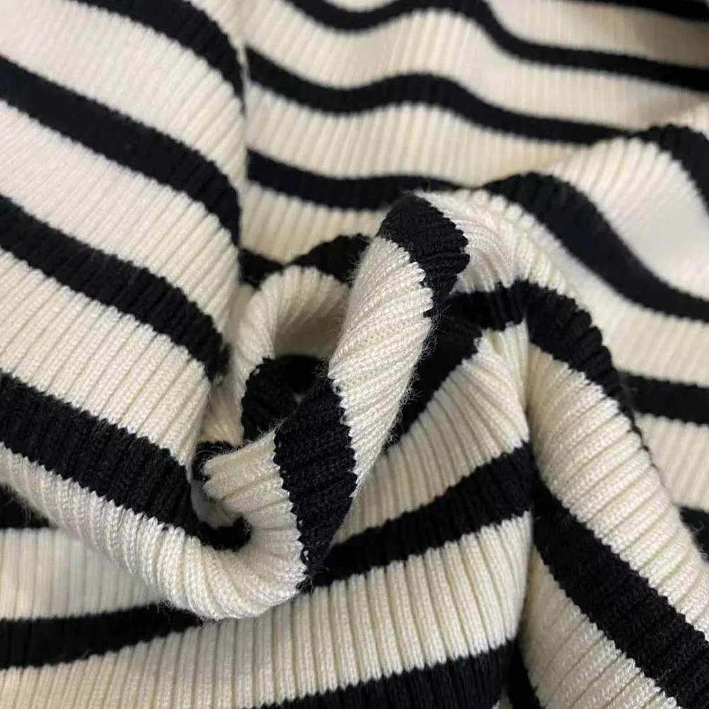 Dior Mariniere Sweater with Removable Collar for Women