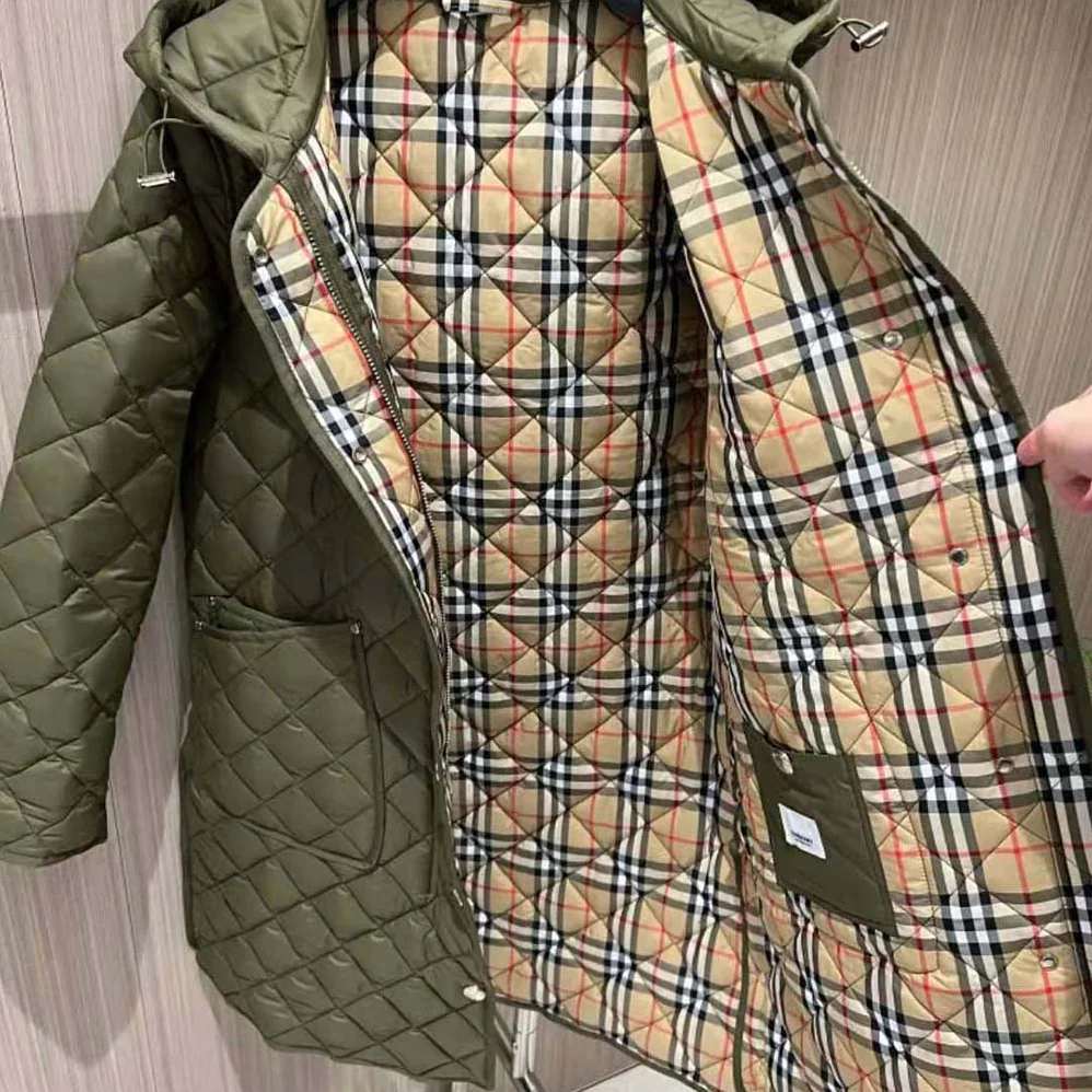 Burberry Quilted Nylon Hooded Coat for Women Burberry Quilted Nylon Hooded Coat for Women