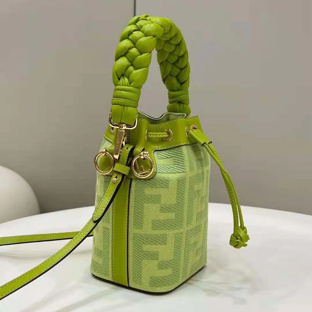 Fendi Mon Tresor Acid Green FF Canvas Mini for Women in bag Fendi Mon Tresor Acid Green FF Canvas Mini for Women in bag