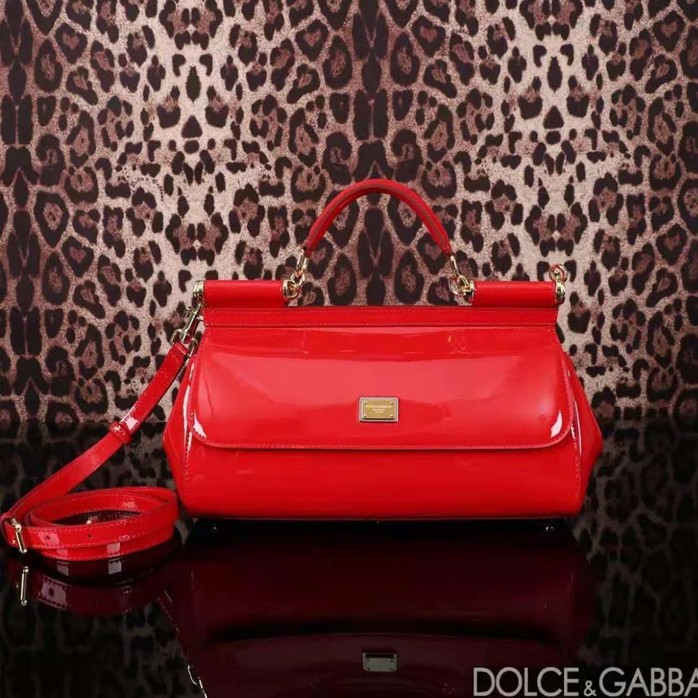 Dolce Gabbana D&G Elongated Sicily Handbag for Women in Red