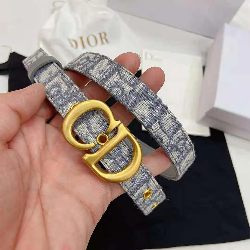 Dior Saddle Belt Gray Dior Oblique Jacquard 20 MM for Women Dior Saddle Belt Gray Dior Oblique Jacquard 20 MM for Women