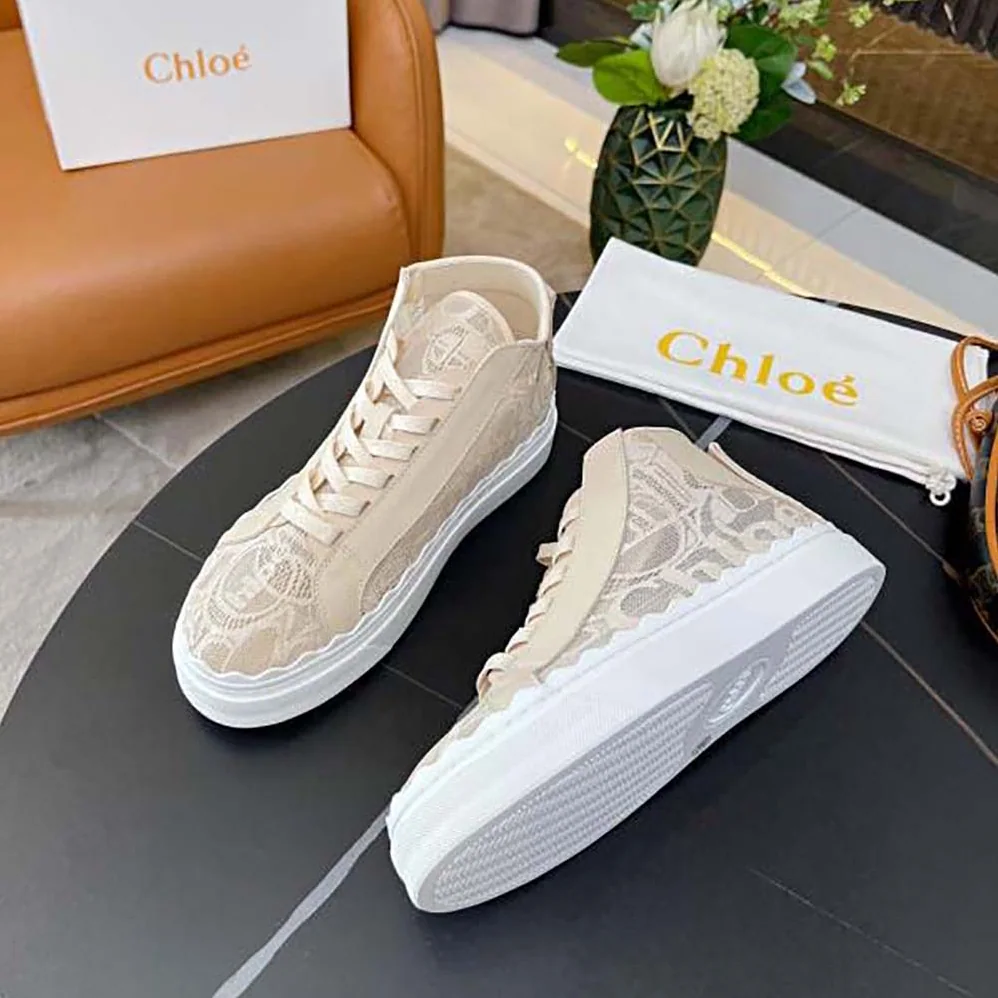 Chloe Lauren High for Women in Top Sneaker in Lace