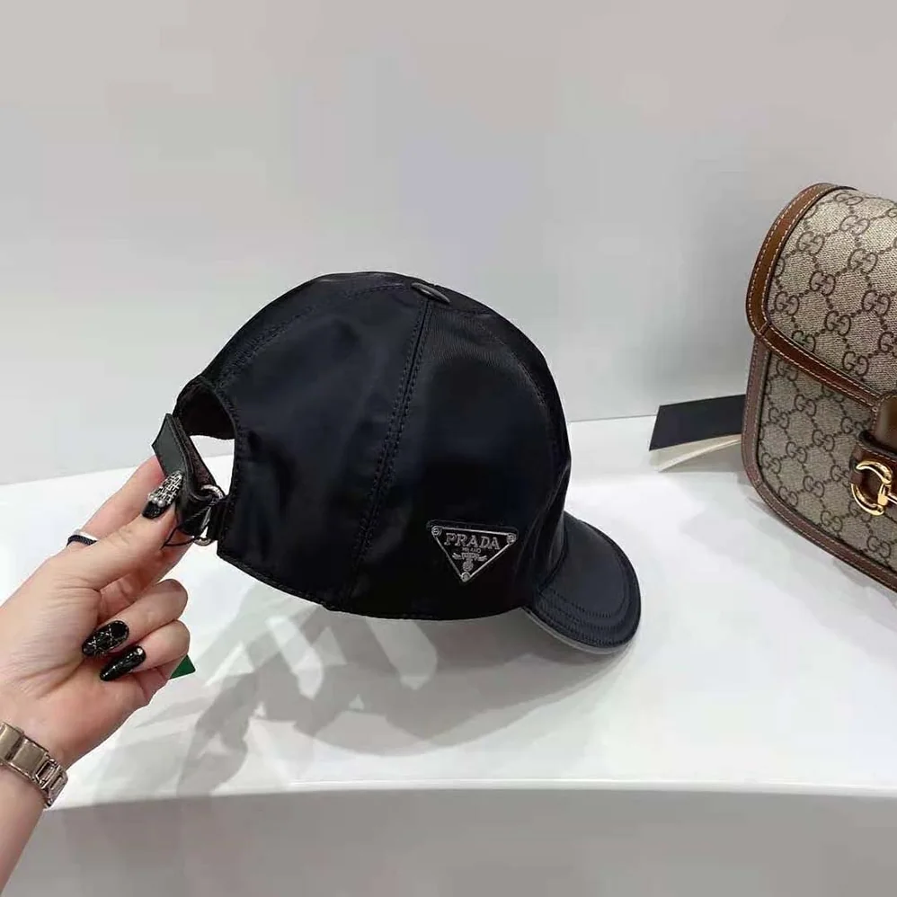 Prada Re-Nylon Baseball Cap for Women in Black