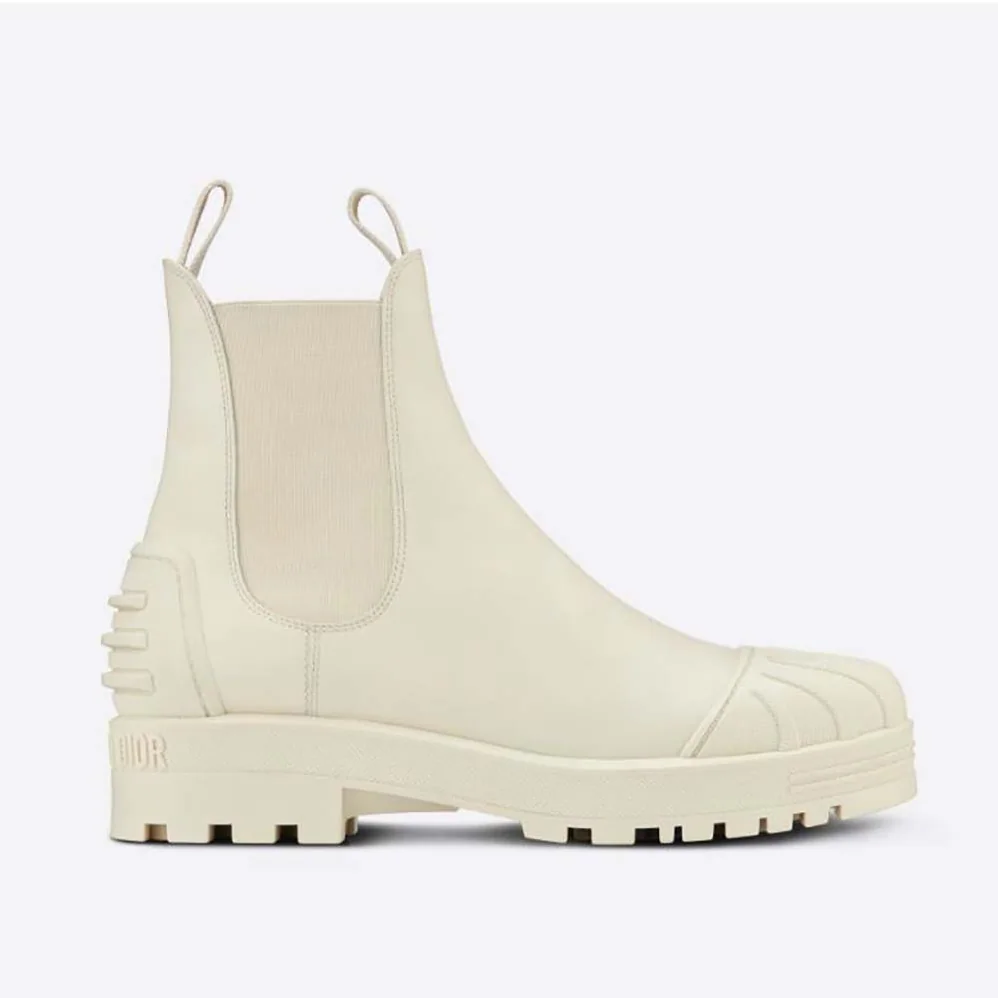 Dior Dioriron Ankle Boot Ecru Rubber and Calfskin for Women
