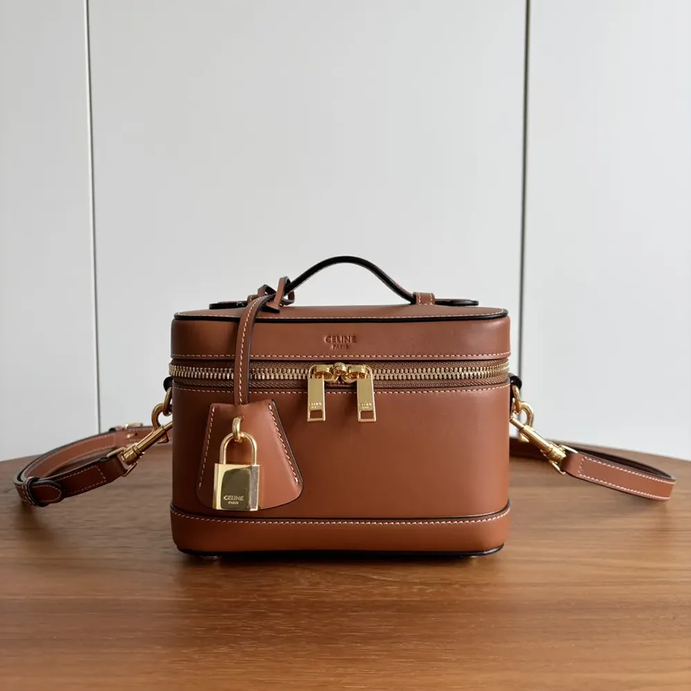 Celine Vanity in Natural Calfskin for Unisex in Brown Celine Vanity in Natural Calfskin for Unisex in Brown