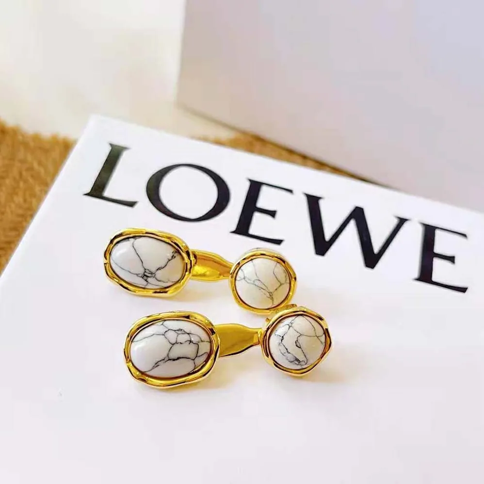 Loewe Double Tree Earrings in Metal and Resin for Women Loewe Double Tree Earrings in Metal and Resin for Women