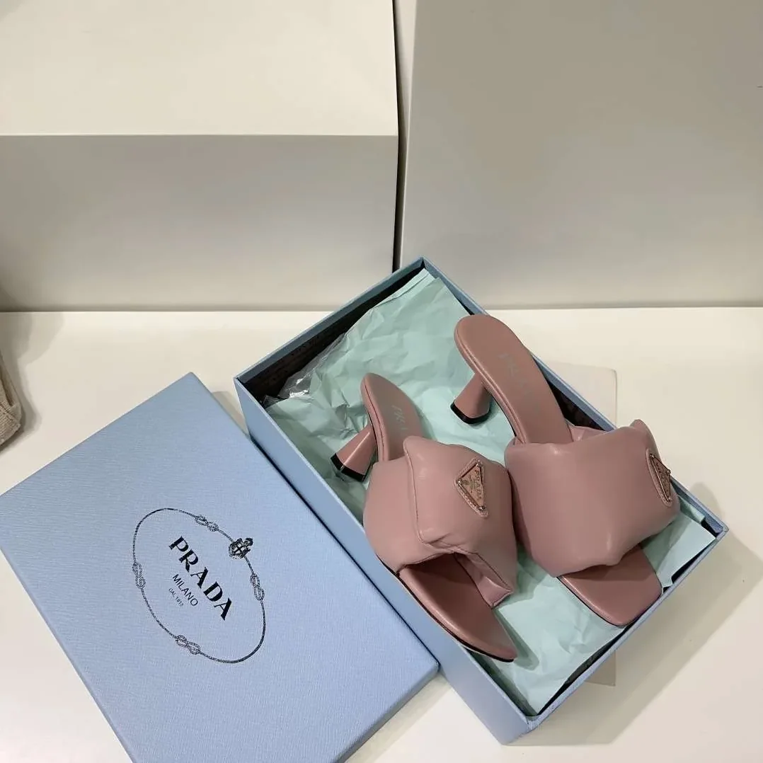 Prada Soft Padded Nappa Sandals Pink Prada Soft Padded Nappa Sandals Pink
