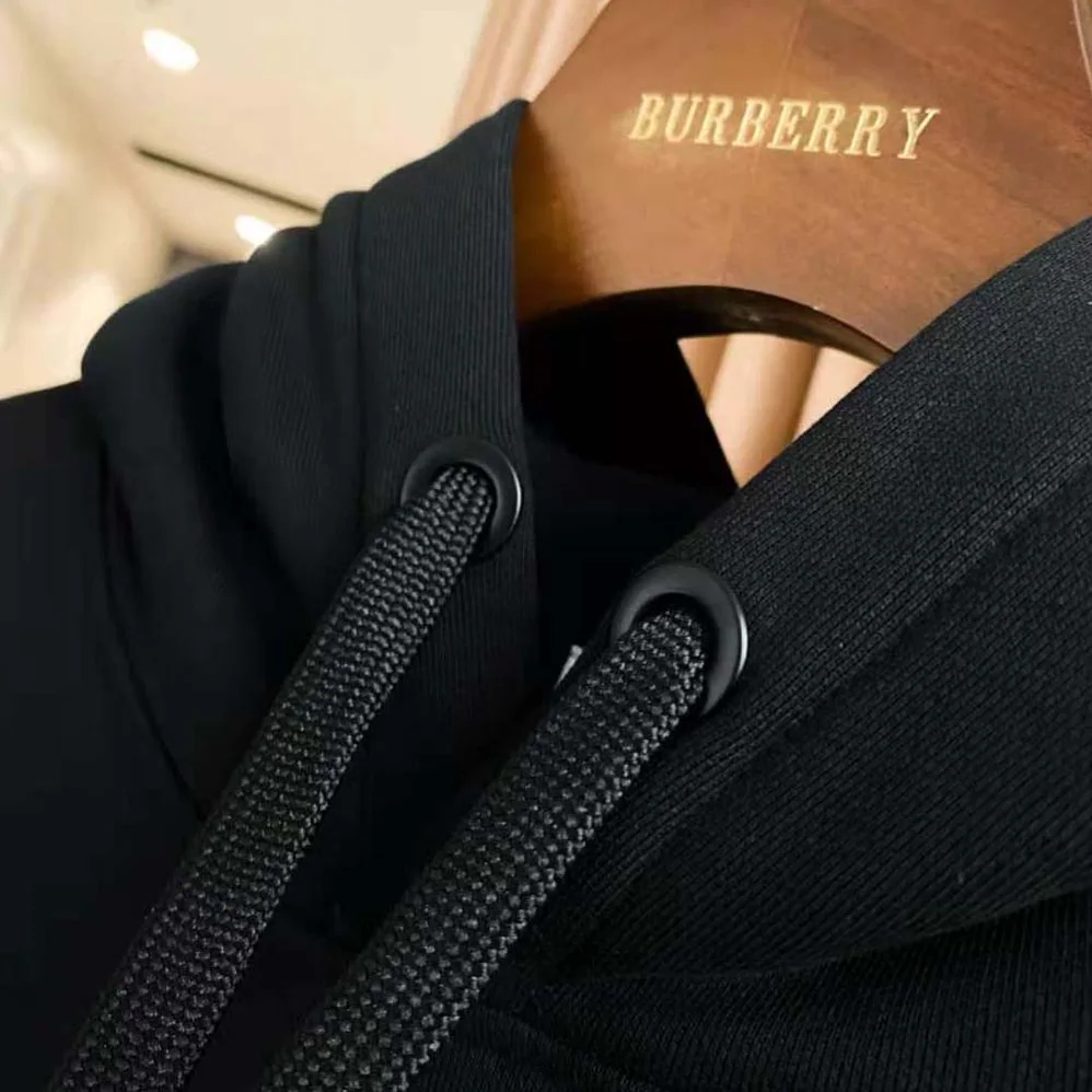 Burberry Monogram Motif Cotton Hoodie for Women in Black