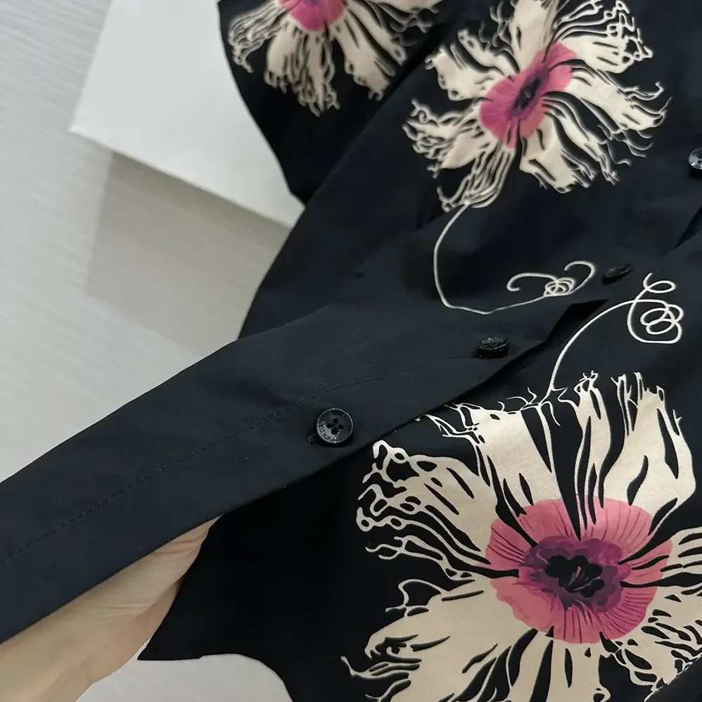 Prada Short for Women in sleeved Printed Poplin Shirt