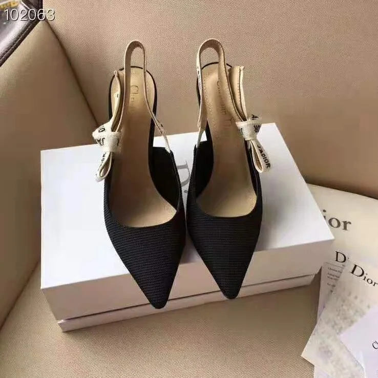Dior J'adior Pump in Technical Canvas in 10cm Heel for Women in Black Dior J'adior Pump in Technical Canvas in 10cm Heel for Women in Black