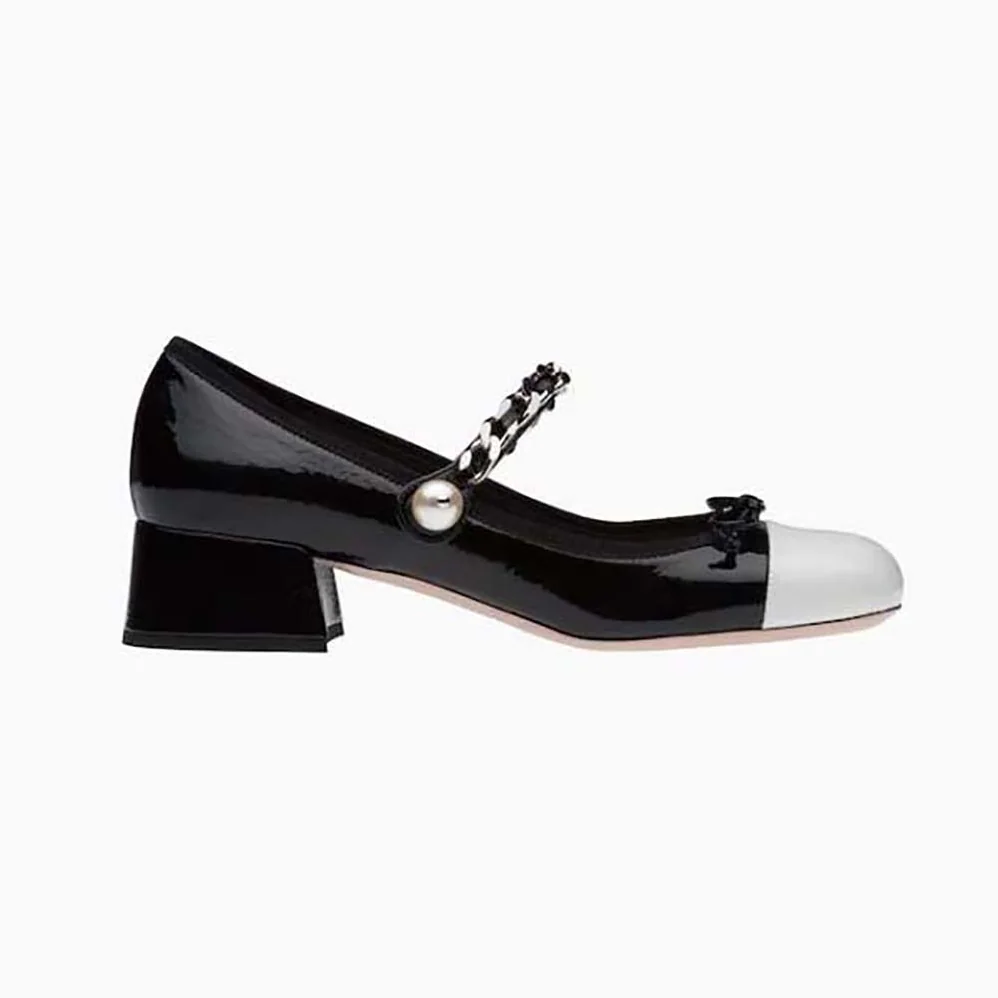 Miu Miu Naplak Pumps in 35 mm Heel Height for Women in Black Miu Miu Naplak Pumps in 35 mm Heel Height for Women in Black