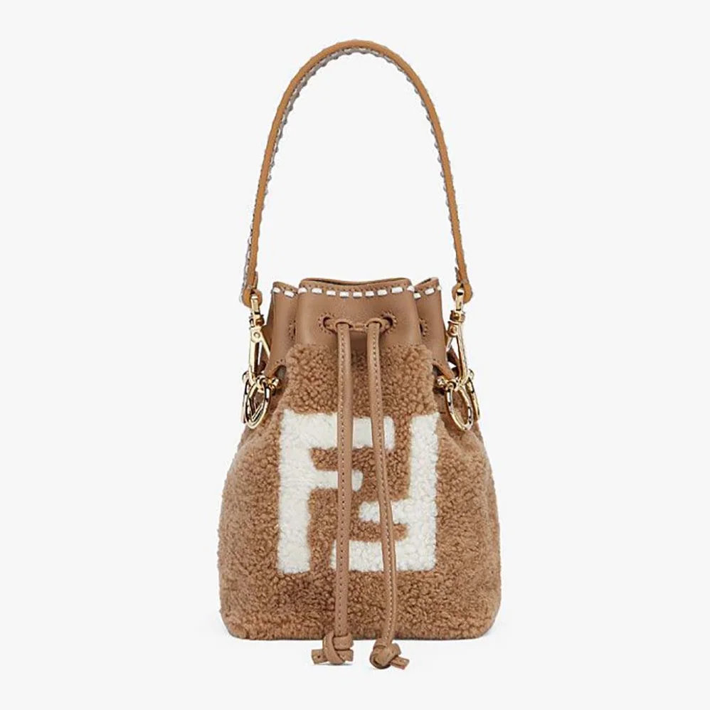 Fendi Mon Tresor Mini for Women in Bag in Brown Sheepskin Fendi Mon Tresor Mini for Women in Bag in Brown Sheepskin