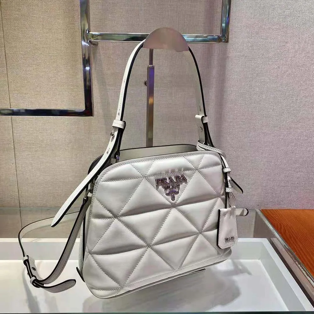 Prada Spectrum Small Leather Bag for Women in White Prada Spectrum Small Leather Bag for Women in White