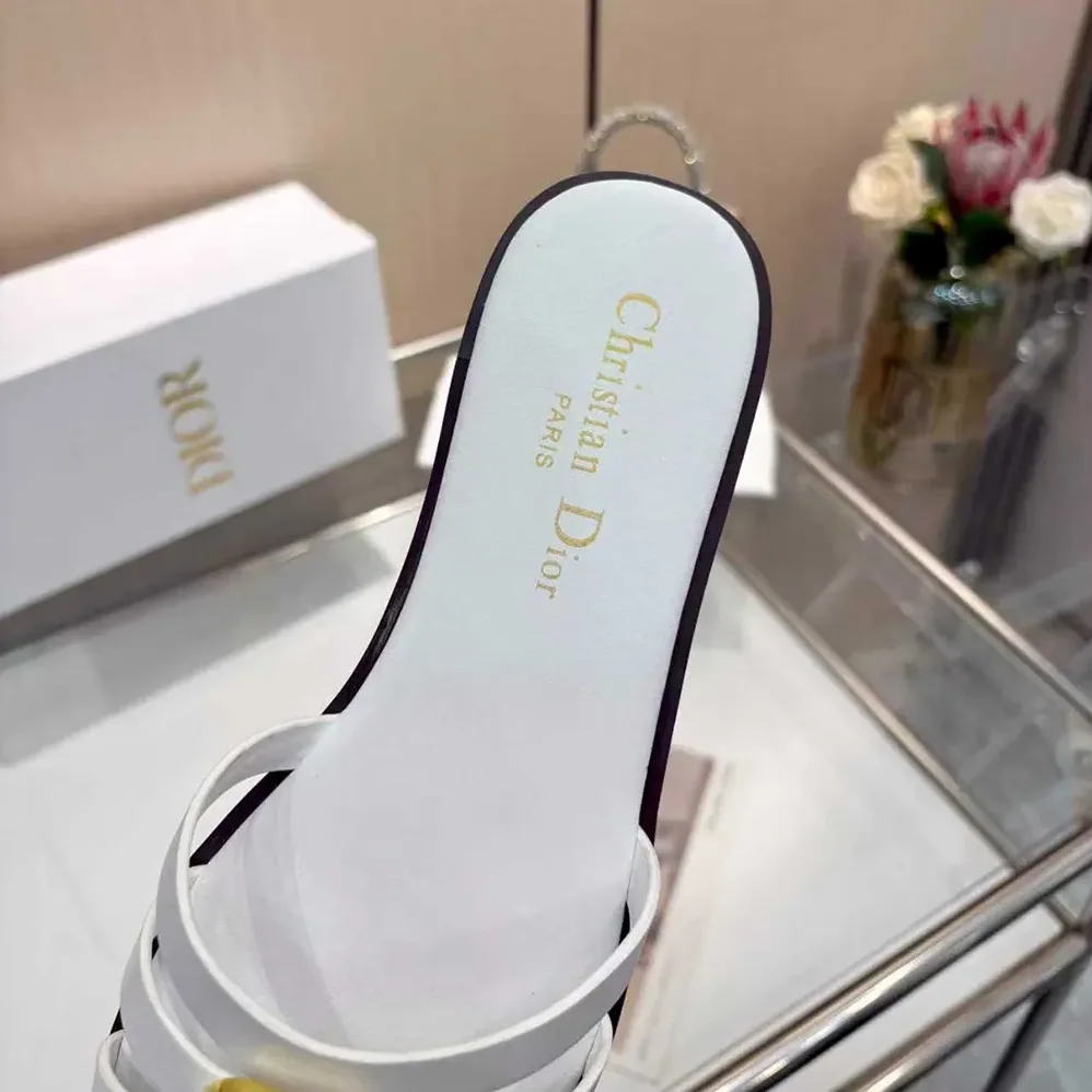 Dior 30M Slide White Calfskin for Women