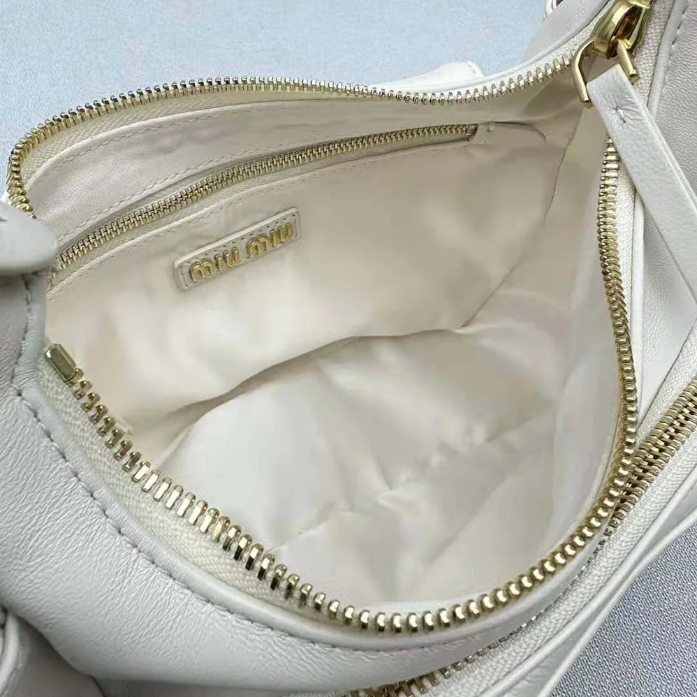 Miu Miu Nappa Leather Pocket Bag for Women in White