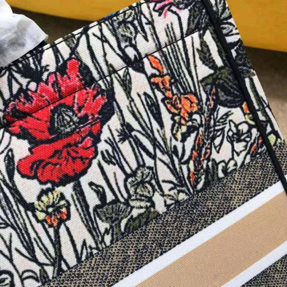 Dior Small Dior Book Tote Multicolor Mille Fleurs Embroidery for Women