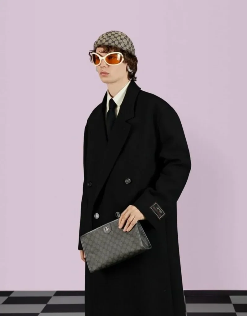 Gucci Ophidia GG Toiletry Case Supreme Canvas Grey /