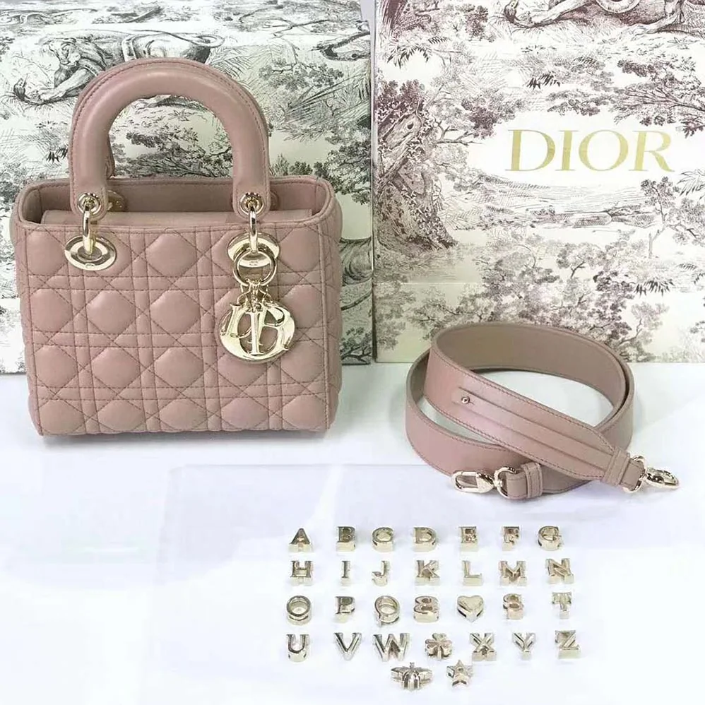 Dior MY ABCDIOR Lambskin Personalize Bag for Women in Pink