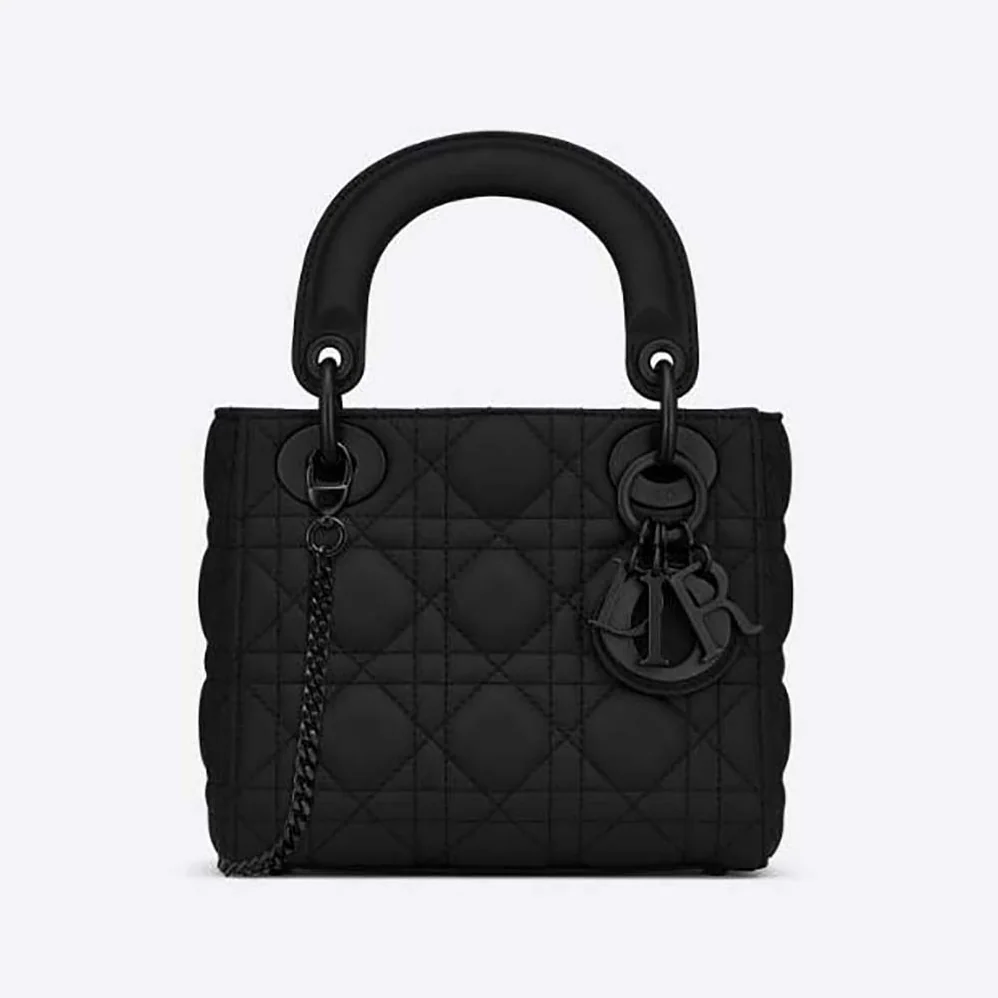 Dior Mini Lady Dior Bag Black Ultramatte Cannage Calfskin for Women Dior Mini Lady Dior Bag Black Ultramatte Cannage Calfskin for Women