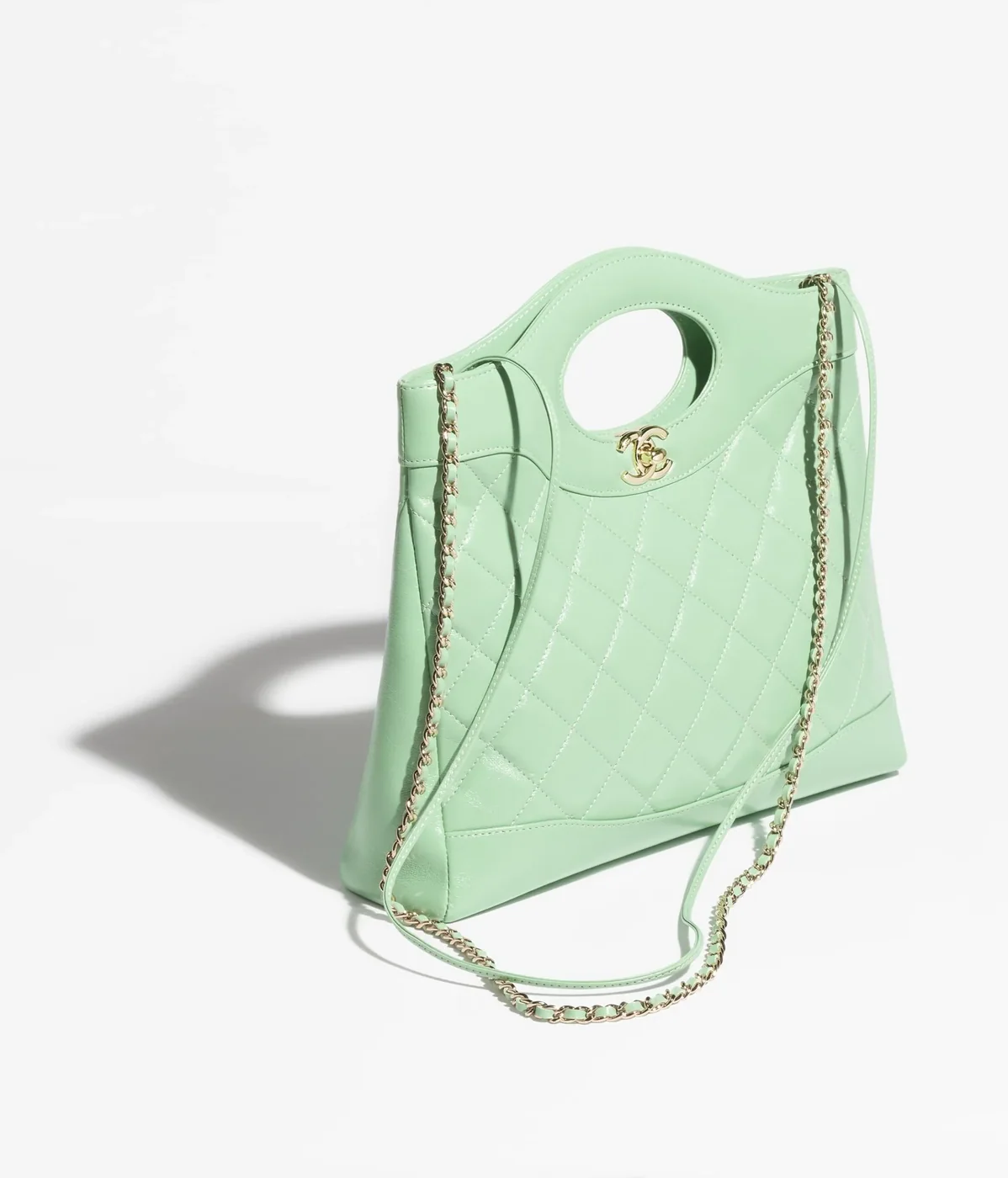 Chanel Shopping Bag Light Green 14 Inches/ Chanel Shopping Bag Light Green 14 Inches/