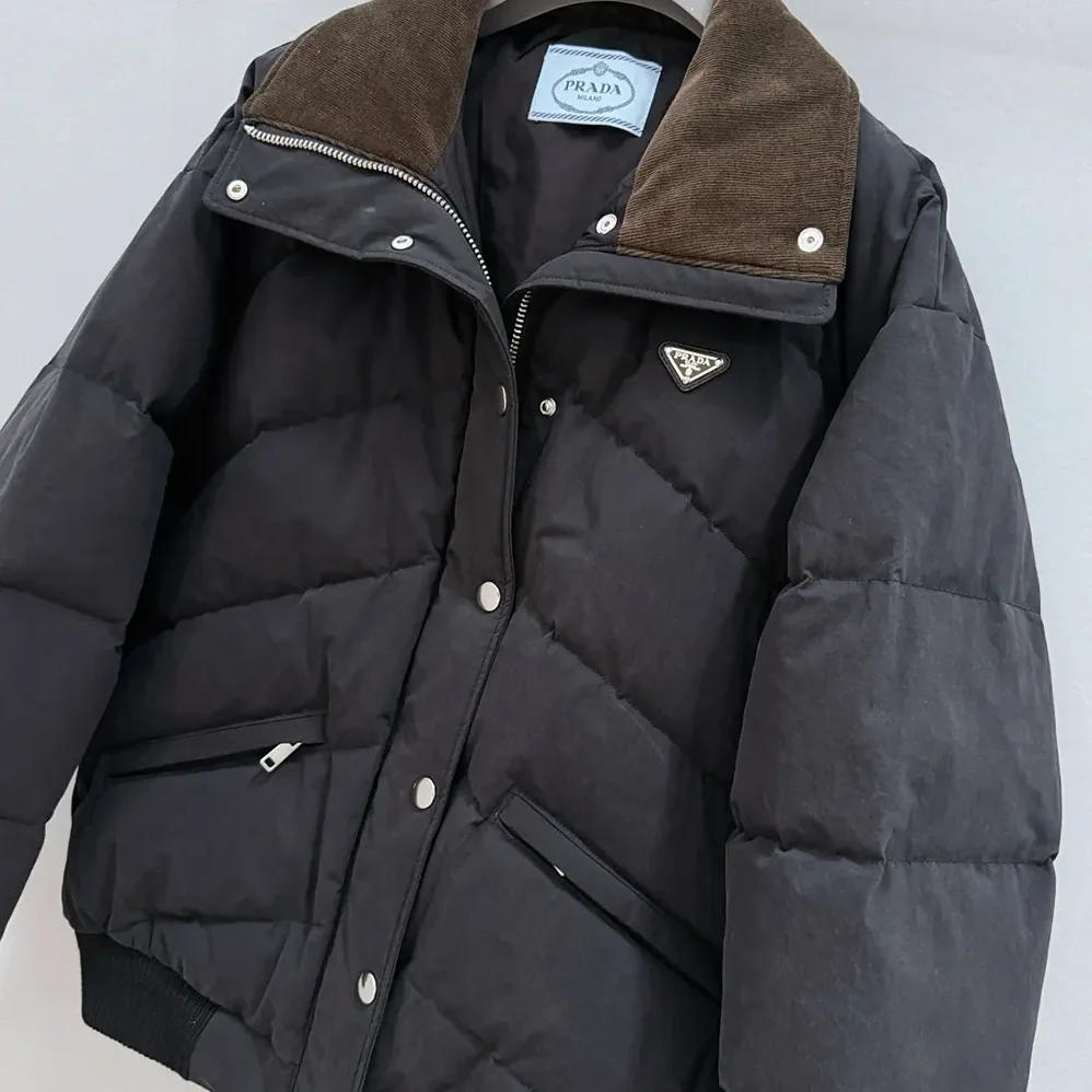 Prada Medium-Weight Compact Poplin Down Jacket for Men Prada Medium-Weight Compact Poplin Down Jacket for Men