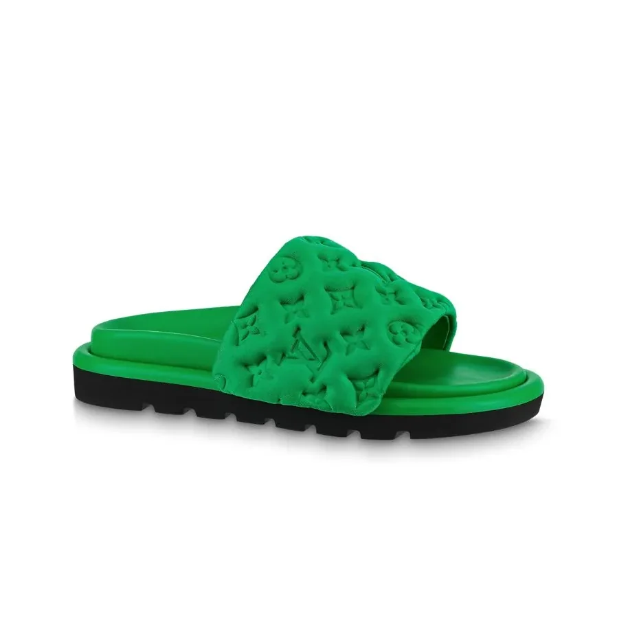 Louis Vuitton Pool Pillow Flat Comfort Mule Green 1AB1N5