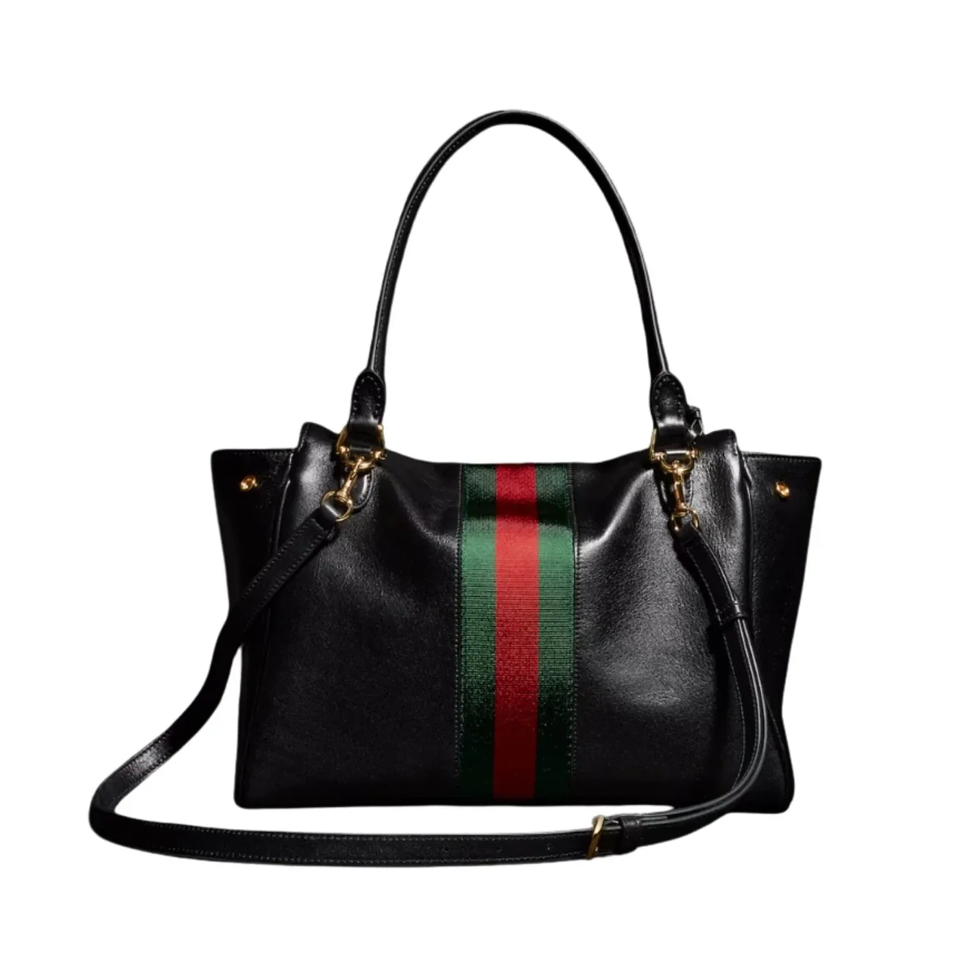 Gucci Paparazzo Medium Top Handle Bag in Black/ Grey Gold Hardware