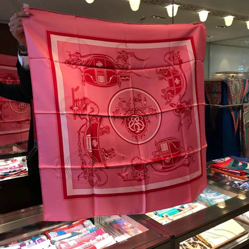Hermes Ex-Libris Scarf 90 for Women in Pink