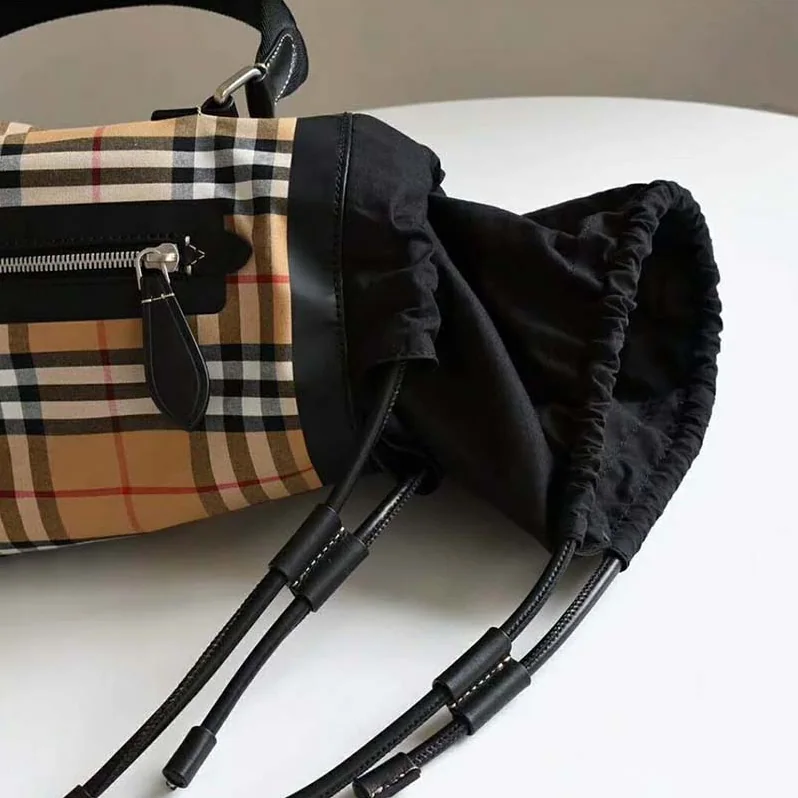 Burberry Small Vintage Check Cotton Duffle Bag for Women Burberry Small Vintage Check Cotton Duffle Bag for Women