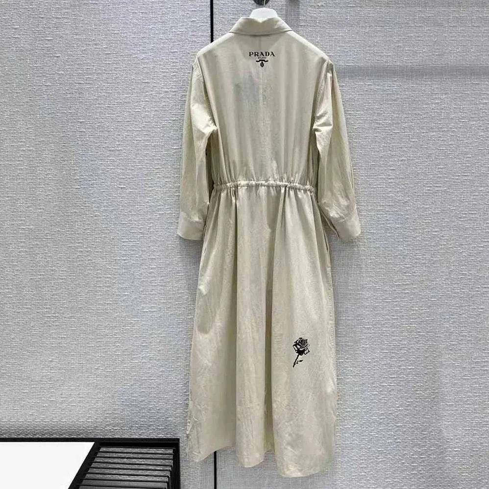 Prada Printed Canvas Dress is Decorated with Motifs Made for Women Prada Printed Canvas Dress is Decorated with Motifs Made for Women