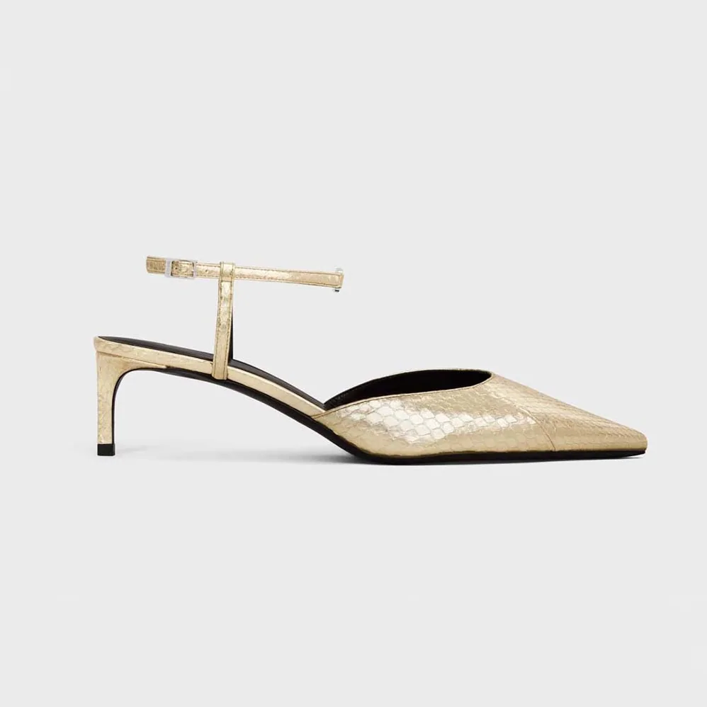 Celine Kitten with Strap Triomphe in Laminated Ayers for Women