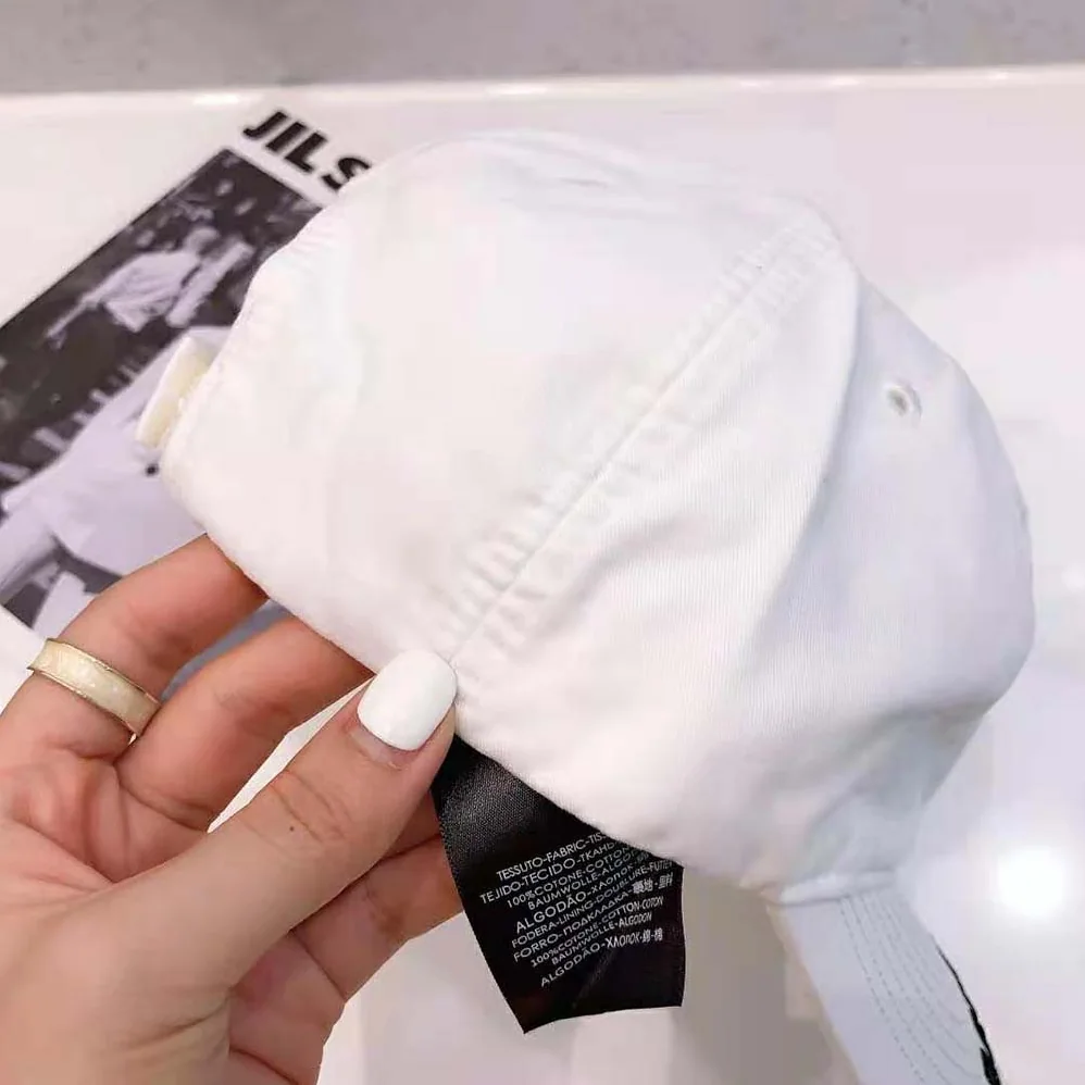 Balenciaga Logo Visor Cap in White and Black Cotton Drill for Women Balenciaga Logo Visor Cap in White and Black Cotton Drill for Women