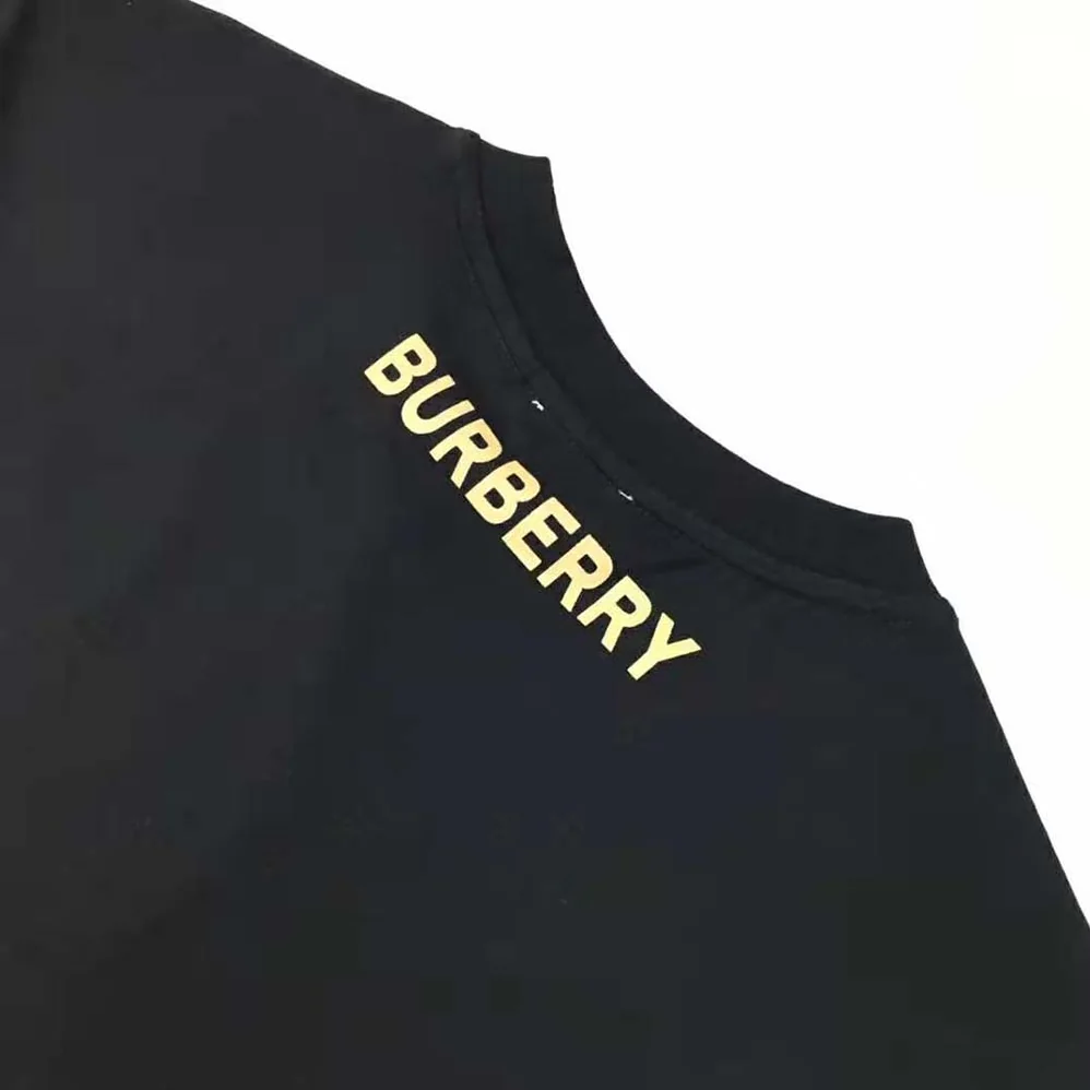 Burberry Deer Graphic Cotton Oversized T-shirt for Men in Black