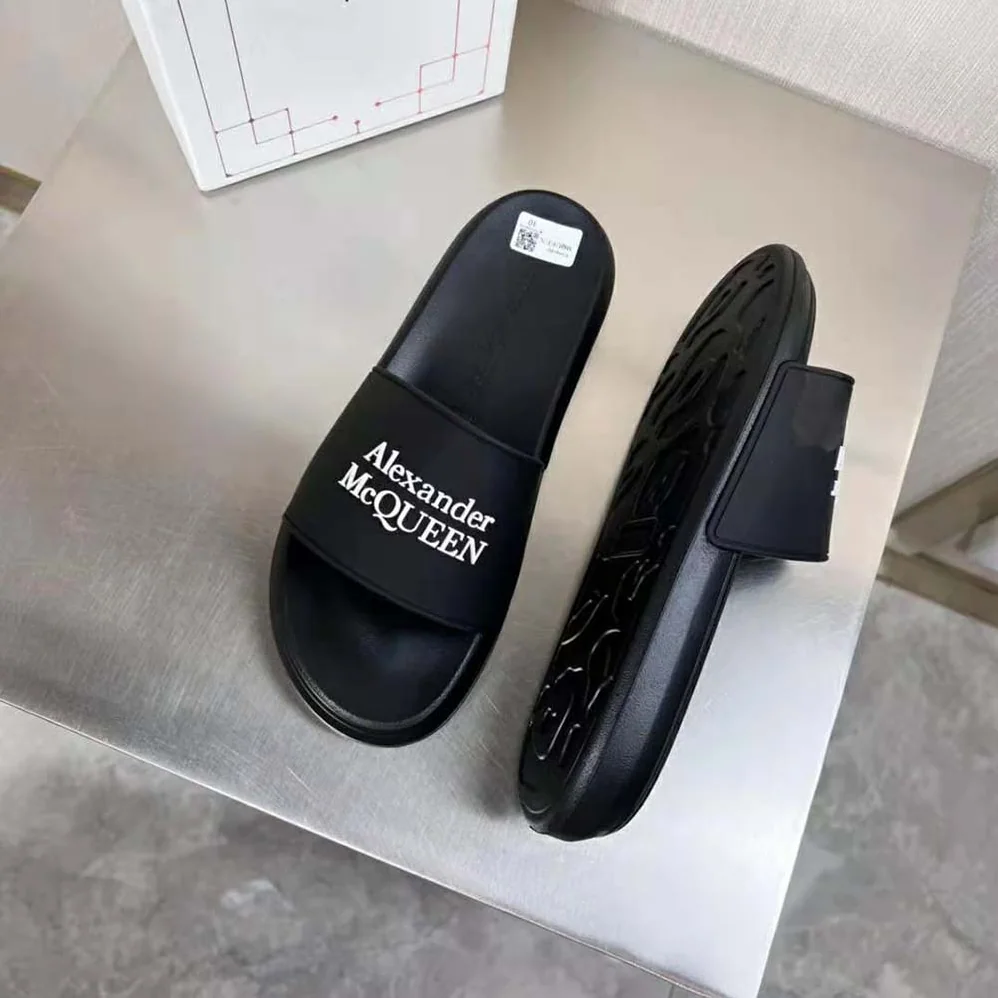 Alexander Mcqueen Pool Slide in Navy for Unisex in White