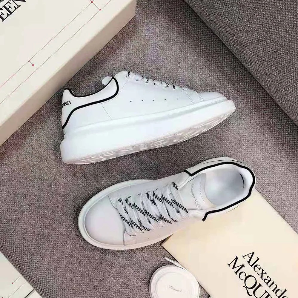 Alexander Mcqueen Oversized Sneaker White Smooth Calfskin Leather for Women in White