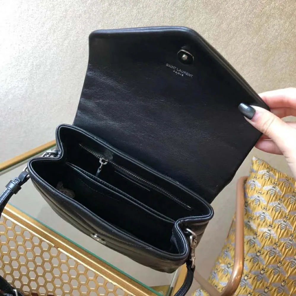 Saint Laurent YSL Small Loulou Bag Y Quilted Leather for Women in Black