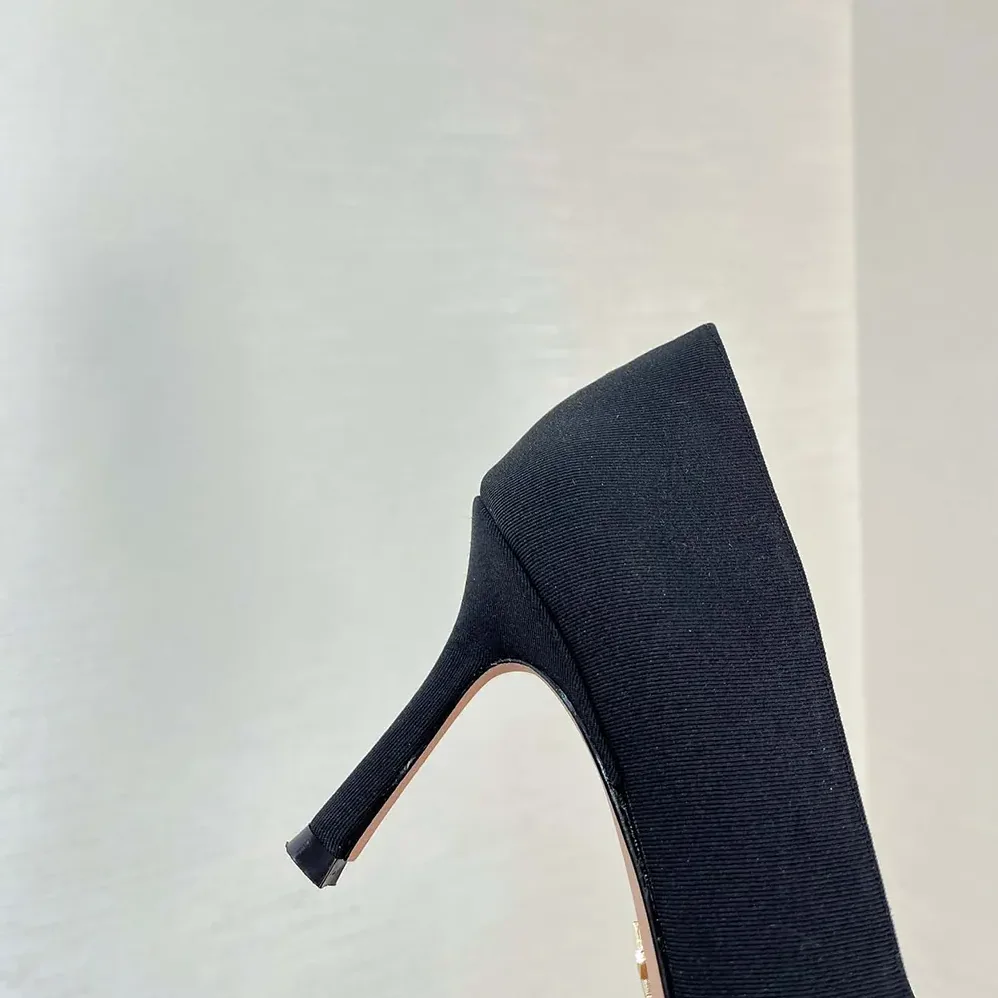 Dior Adiorable Pump Black Fringed Grosgrain for Women