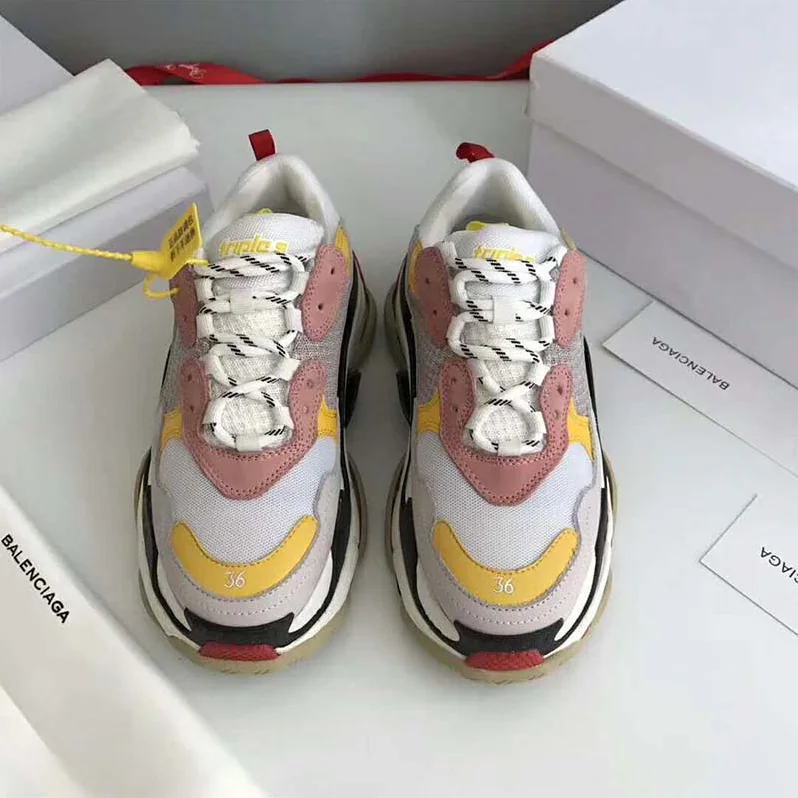 Balenciaga Shoes Triple S Trainers 10mm Heel for Unisex in Pink Balenciaga Shoes Triple S Trainers 10mm Heel for Unisex in Pink