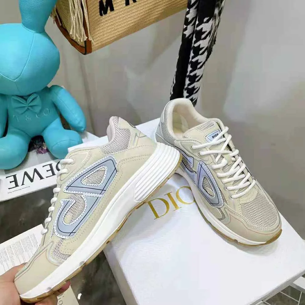Dior B30 Sneaker Cream Mesh and Technical Fabric for Men Dior B30 Sneaker Cream Mesh and Technical Fabric for Men