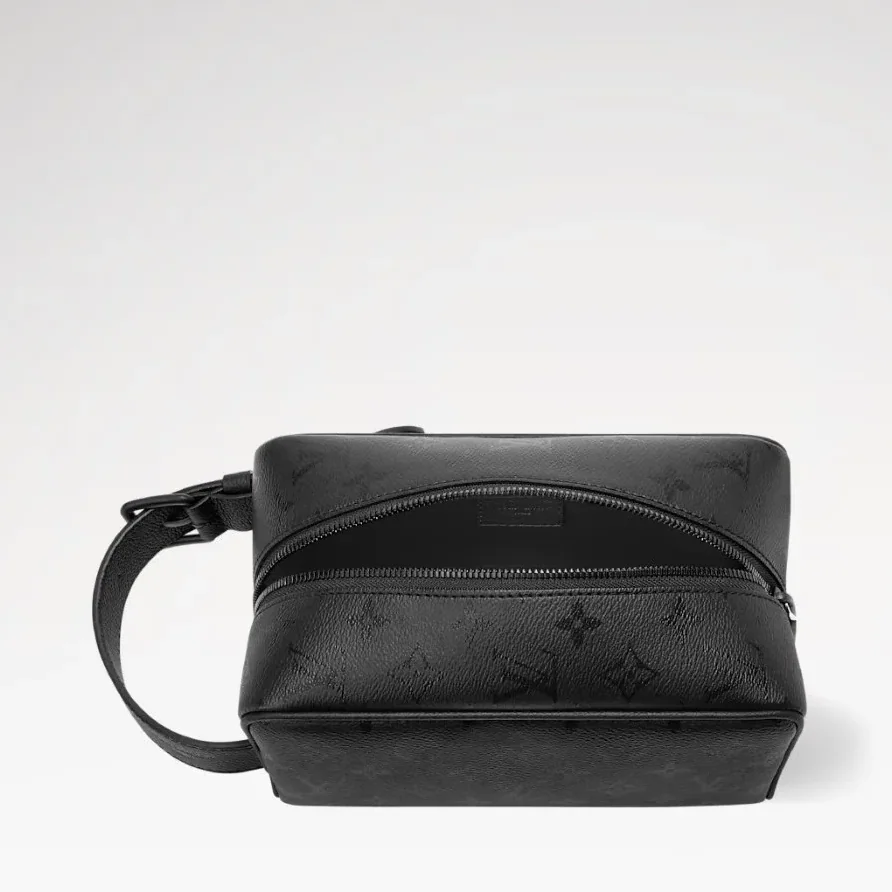 Louis Vuitton Locker Dopp Kit / Black Monogram Midnight Black Hardware