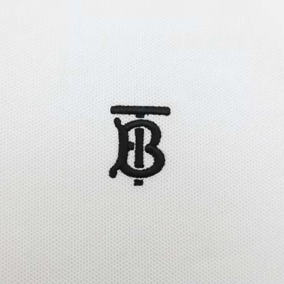 Burberry Icon Stripe Placket Cotton Pique Polo Shirt for Men in White Burberry Icon Stripe Placket Cotton Pique Polo Shirt for Men in White