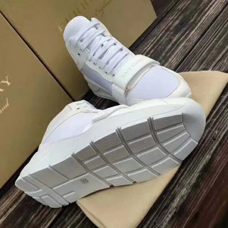 Burberry Shoes Suede and Neoprene High-top Sneakers for Women in White Burberry Shoes Suede and Neoprene High-top Sneakers for Women in White