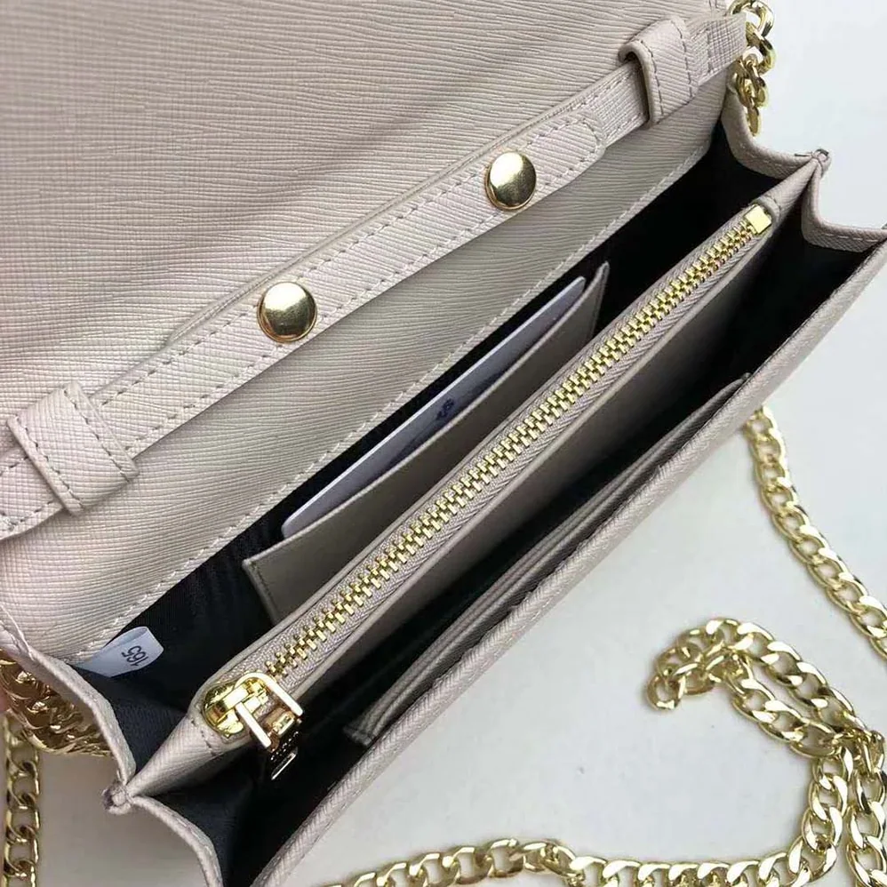 Prada Saffiano Leather Shoulder Bag for Women in Beige