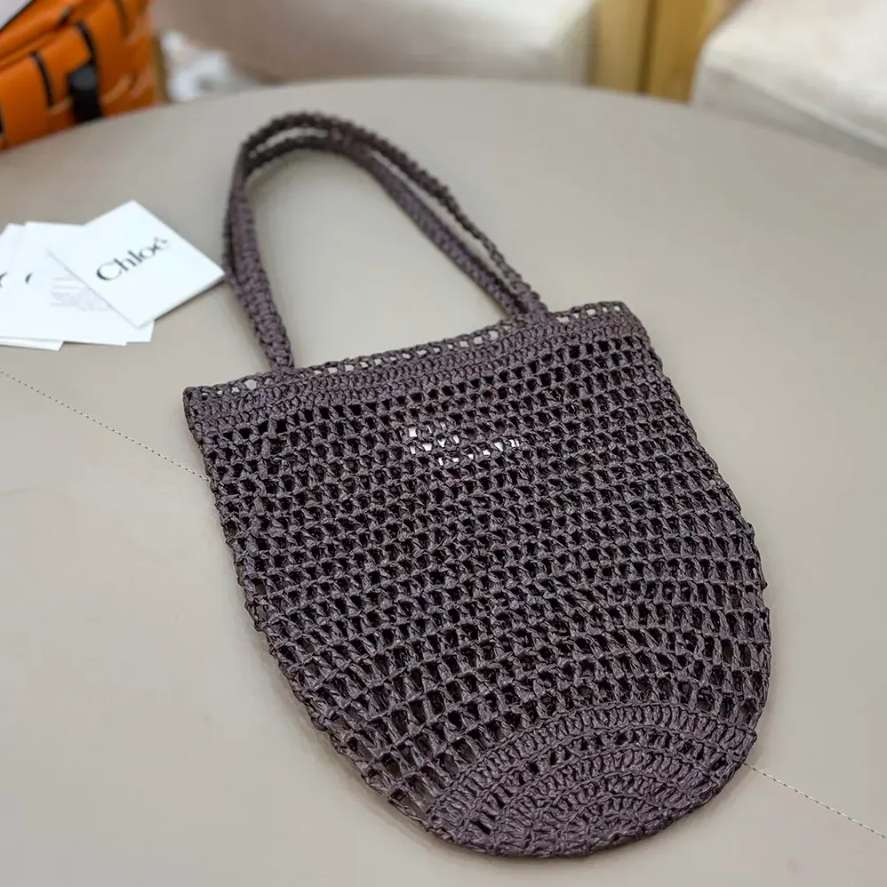 Chloe Small Summer Banana Tote Bag in Raffia for Women in Kohl Brown Chloe Small Summer Banana Tote Bag in Raffia for Women in Kohl Brown