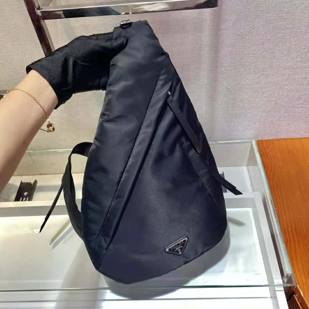 Prada Re-Nylon and Leather Backpack for Women in Black