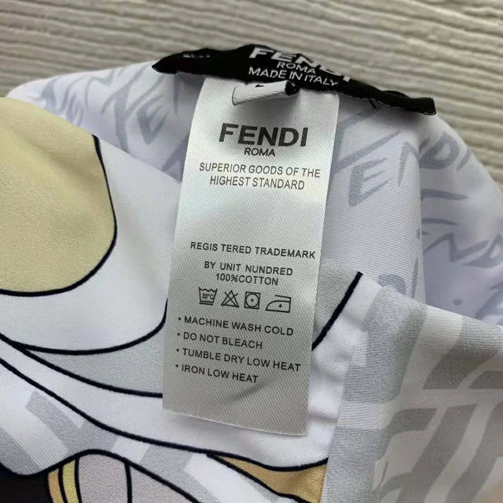 Fendi Swimsuit Multicolor Lycra Bikini for Women in White