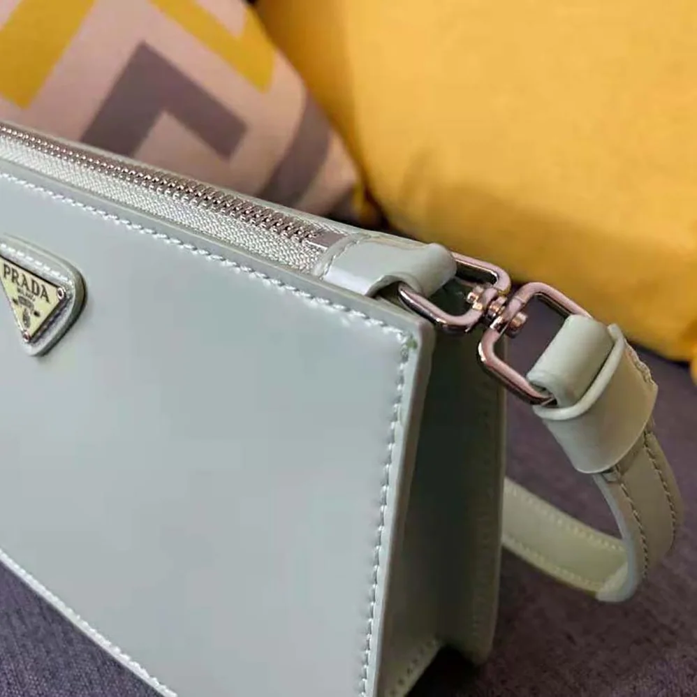Prada Brushed Leather Mini-Bag for Women in Aqua